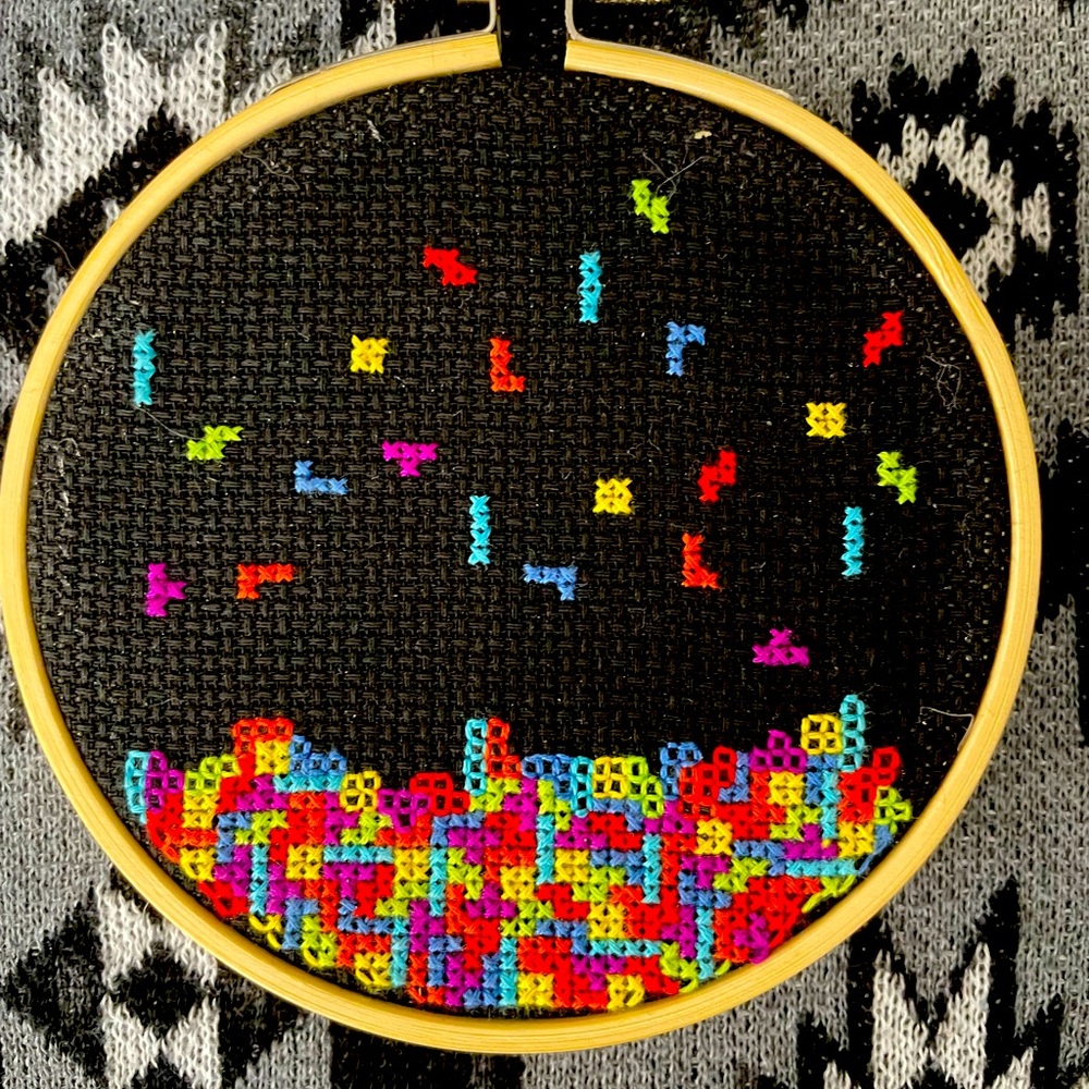Tetris cross stitch